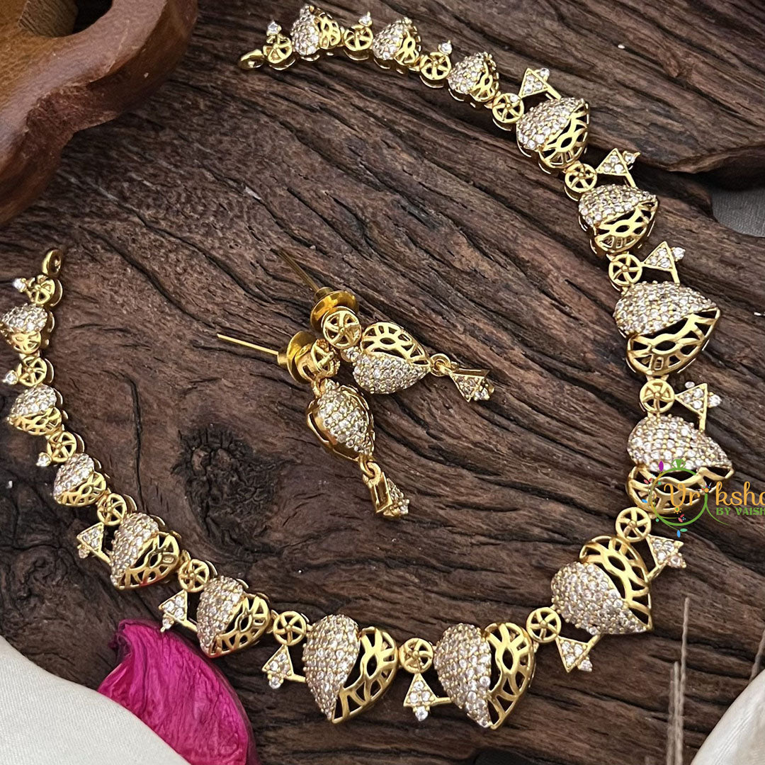 Premium AD Stone Short Neckpiece-G10663