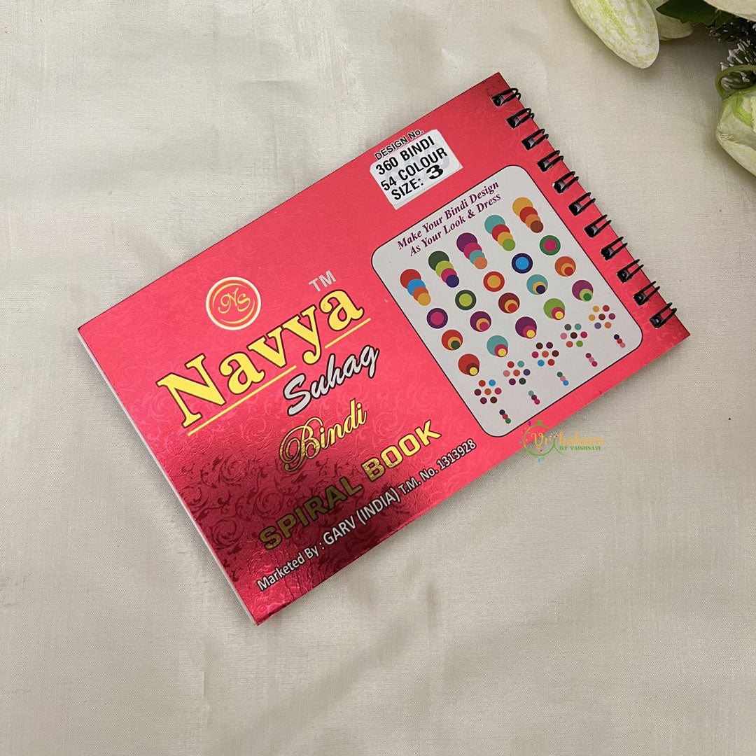 Vriksham 360 Bindi 54 Color Size 3 Bindi Book-BB242