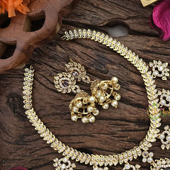 Vriksham Designer Gold Look Alike AD Stone Short Neckpiece-Purple-G16315
