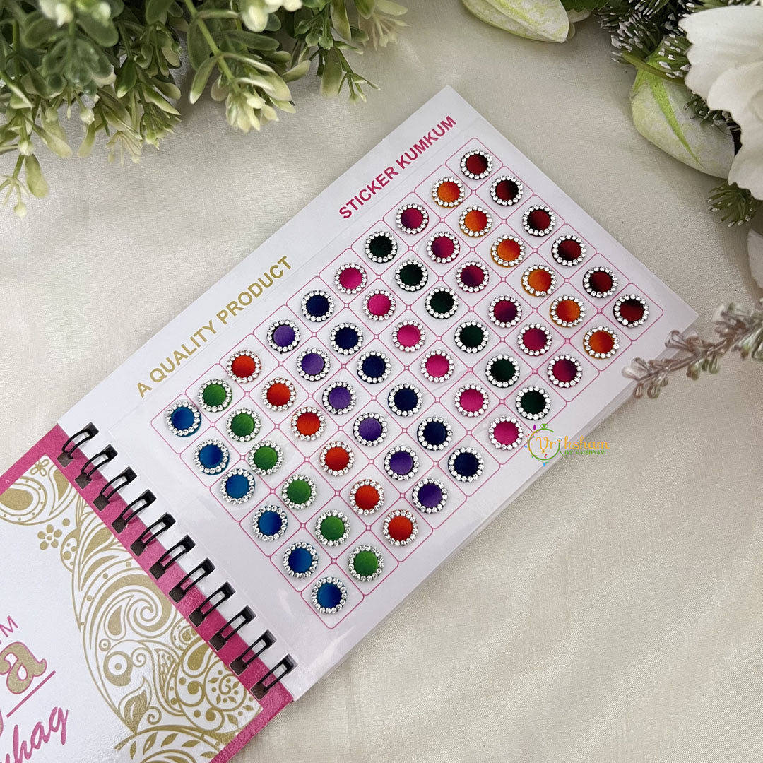 Vriksham WT Stone Shaded Border Bindi Book(300 Bindi)-BB260