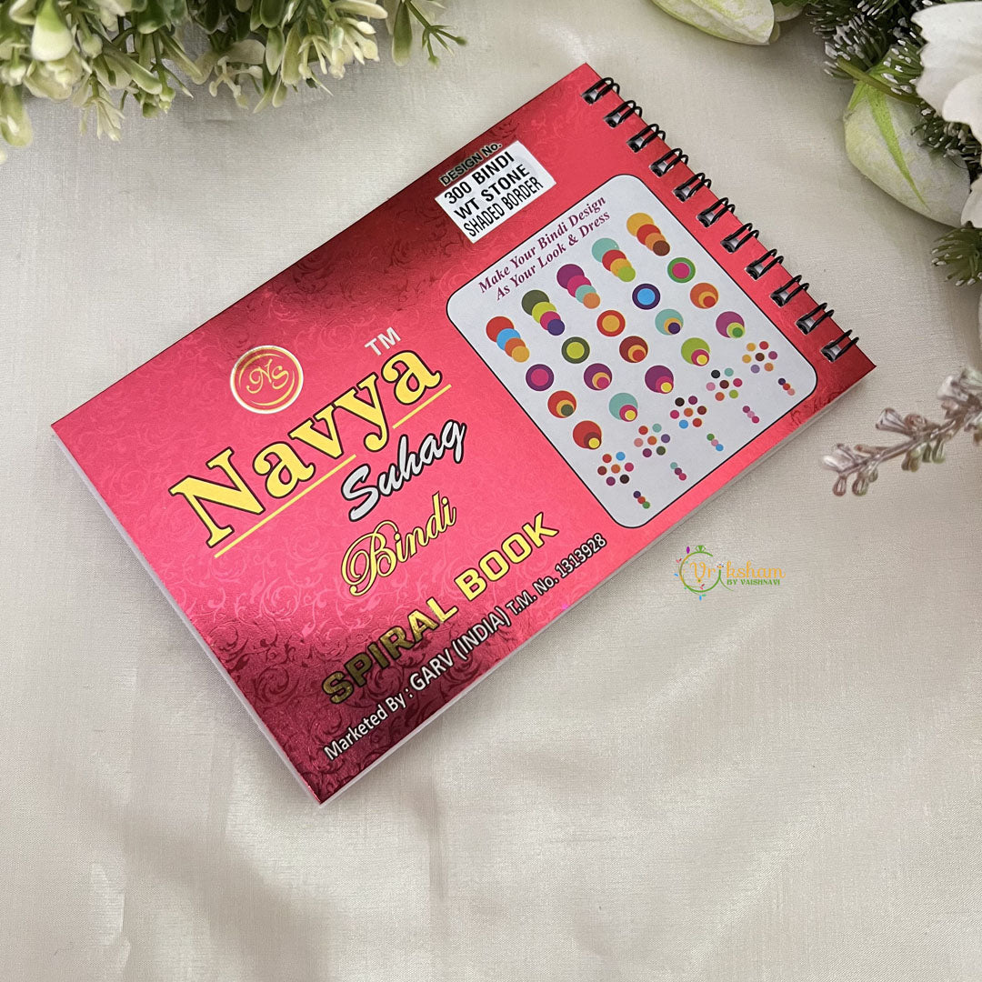 Vriksham WT Stone Shaded Border Bindi Book(300 Bindi)-BB260