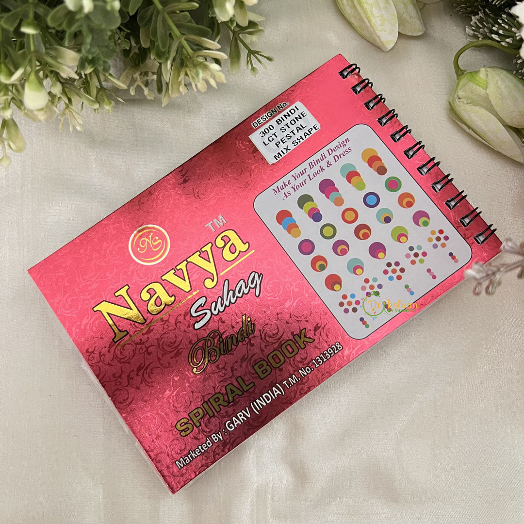 Vriksham LCT Stone Pestal Mix Shape Bindi Book(300 Bindi)-BB227