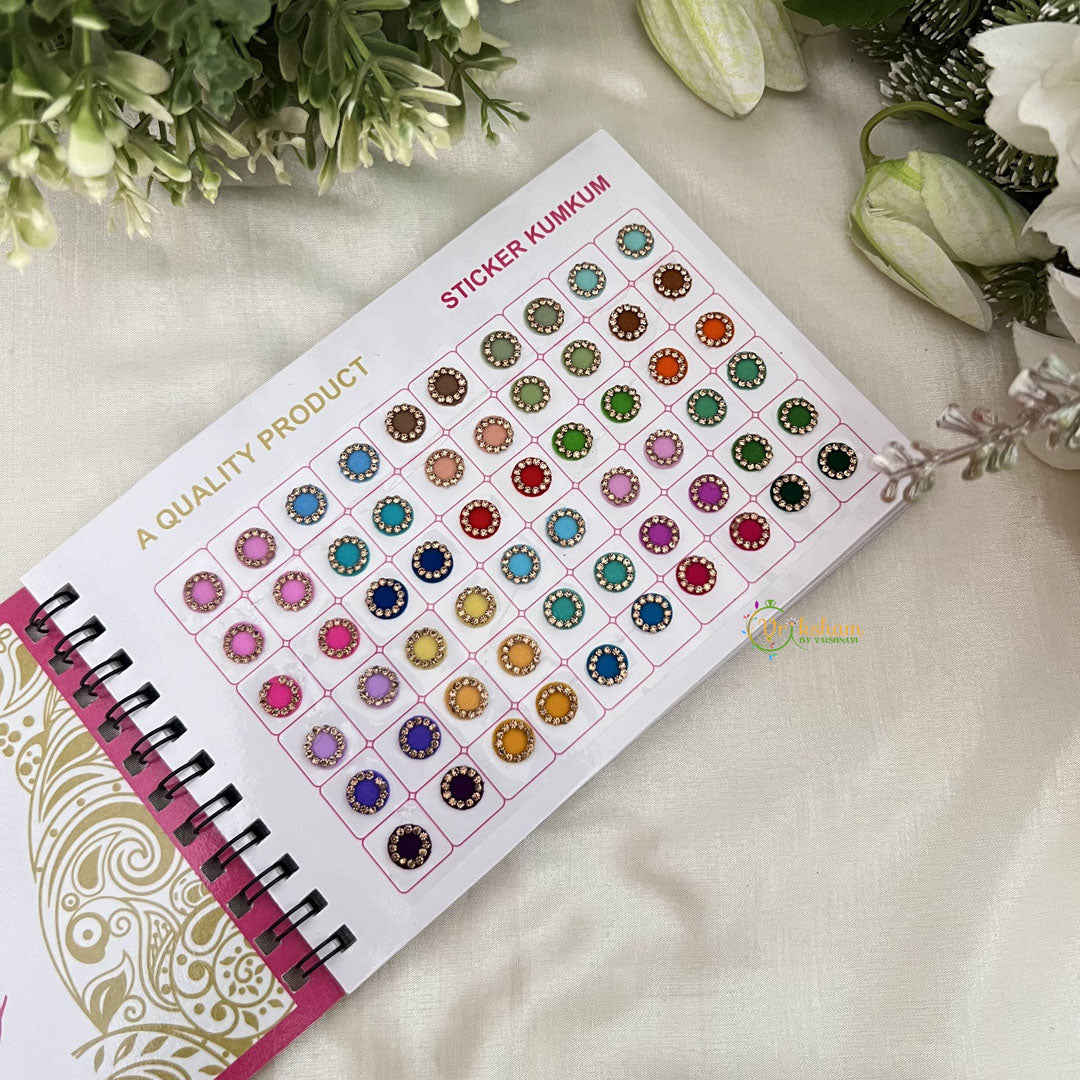 Vriksham LCT Stone Pestal Mix Shape Bindi Book(300 BINDI)-BB253