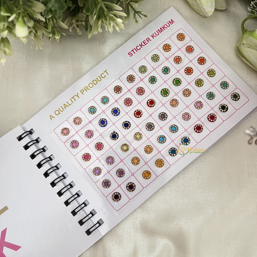 Vriksham LCT Stone Pestal Mix Shape Bindi Book(300 BINDI)-BB253