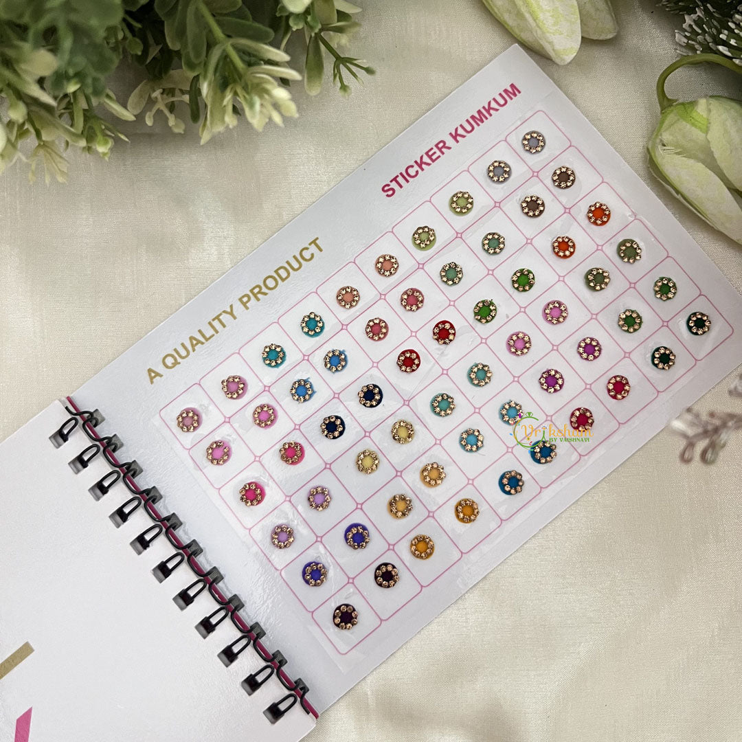 Vriksham LCT Stone Pestal Mix Shape Bindi Book(300 BINDI)-BB253
