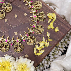 Vriksham Kundan Jadau Lakshmi Coin Style Short Neckpiece-J3731