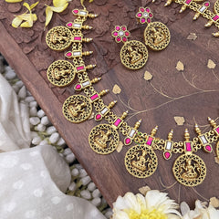 Vriksham Kundan Jadau Lakshmi Coin Style Short Neckpiece-J3731