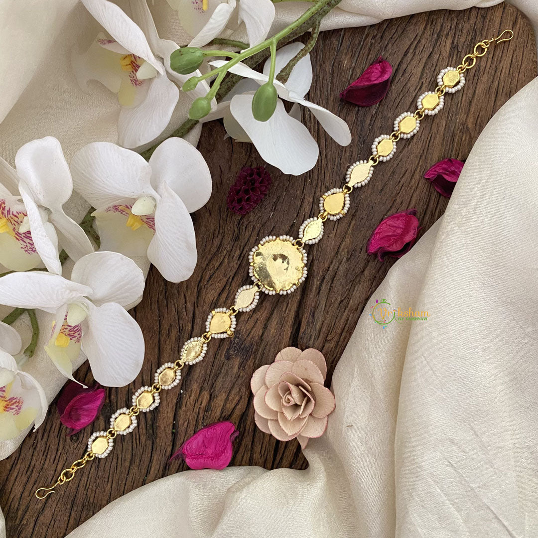 Vriksham Floral White Kundan Jadau Sheeshphool-J2799