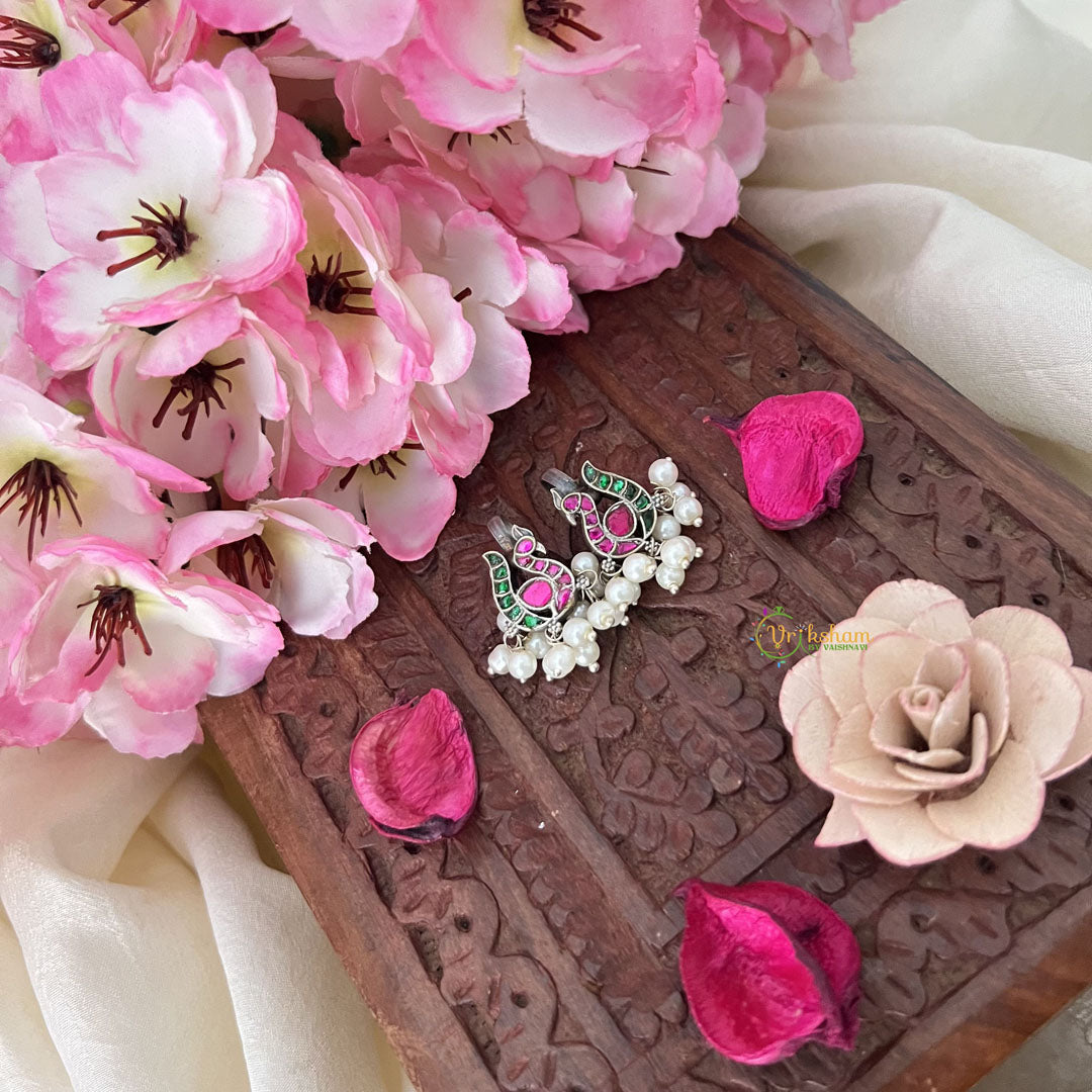 Vriksham Annam Style Maharashtrian Style Press Bugadi-Green Red-White Bead-J3166