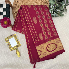 Vriksham Burgundy Color Soft Pure Silk Saree-VS4222