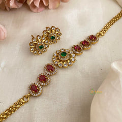 Elegant Floral Choker Short Neckpiece -G12161