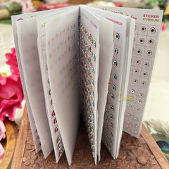 Vriksham Navya Suhag Spiral Bindi Book-(960 Bindi WT Stone 8 Size Border)-BB324