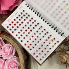 Vriksham Navya Suhag Spiral Bindi Book-(960 Bindi WT Stone 8 Size Border)-BB324