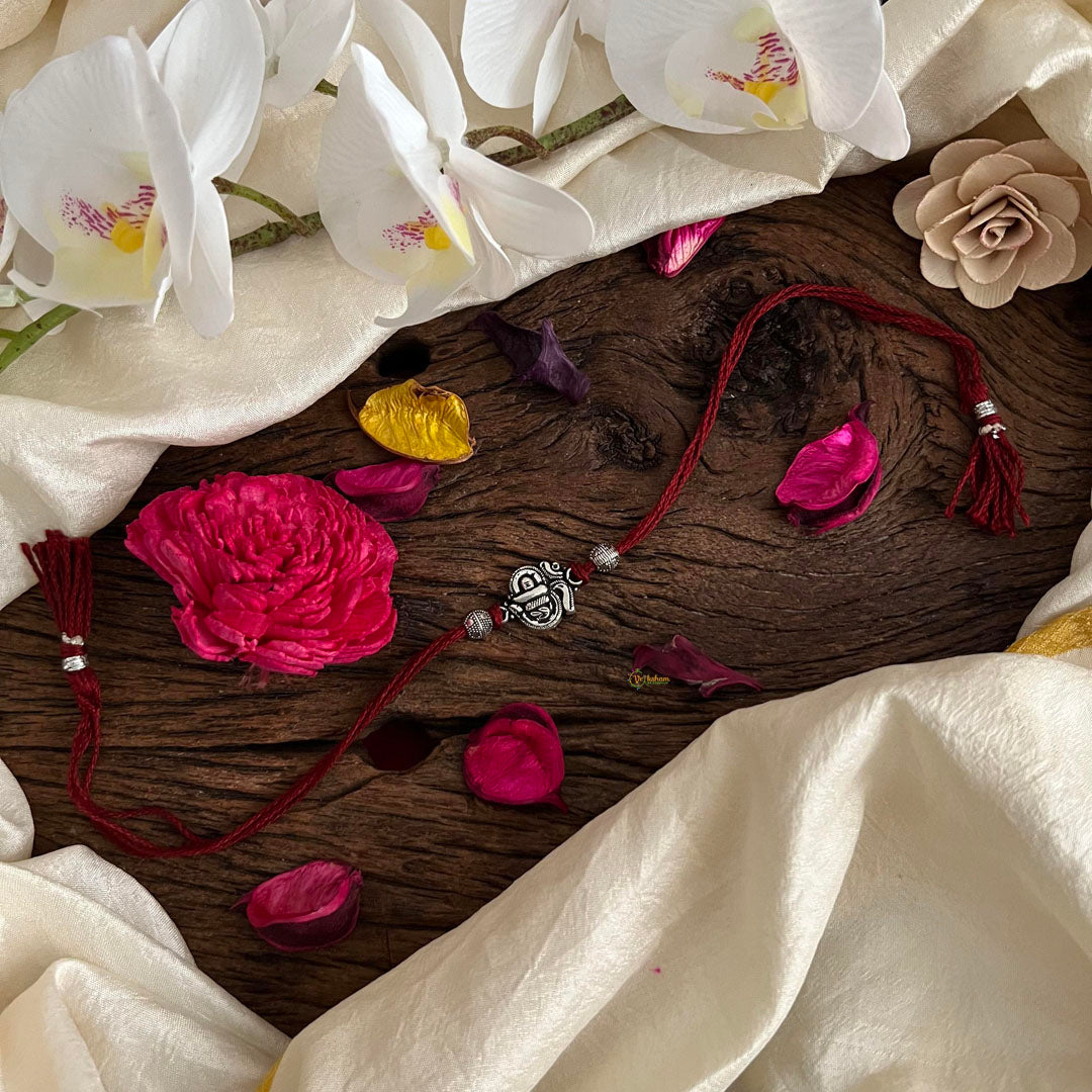 Rakshabandhan Silver Rakhi-Shivling-G13027