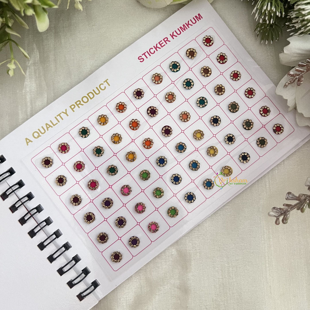 Vriksham LCT Stone Border Bindi Book(300 Bindi)-BB229