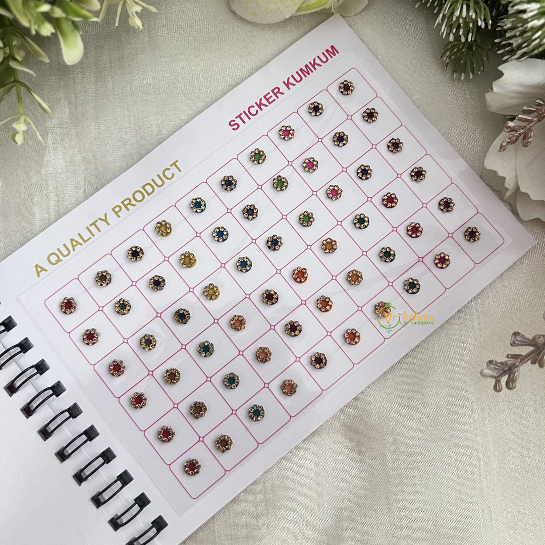 Vriksham LCT Stone Border Bindi Book(300 Bindi)-BB229