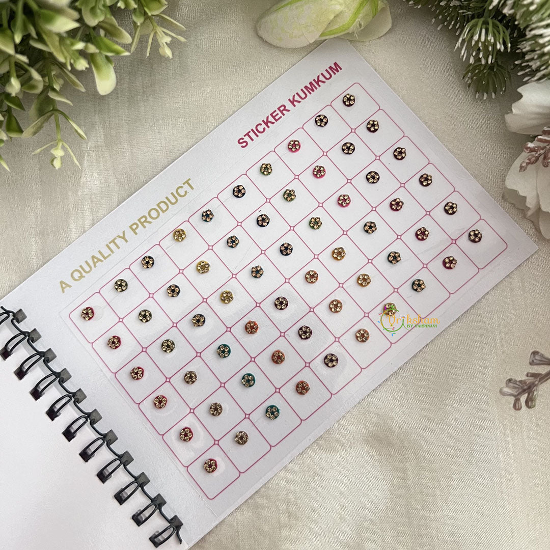 Vriksham LCT Stone Border Bindi Book(300 Bindi)-BB229