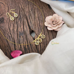 Vriksham Exquisite 3 Tear Drop Invisible Chain-Lemon Yellow-G18372