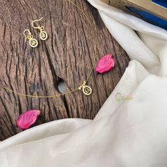 Vriksham Exquisite Tear Drop Invisible Chain-Lemon Yellow-G18371