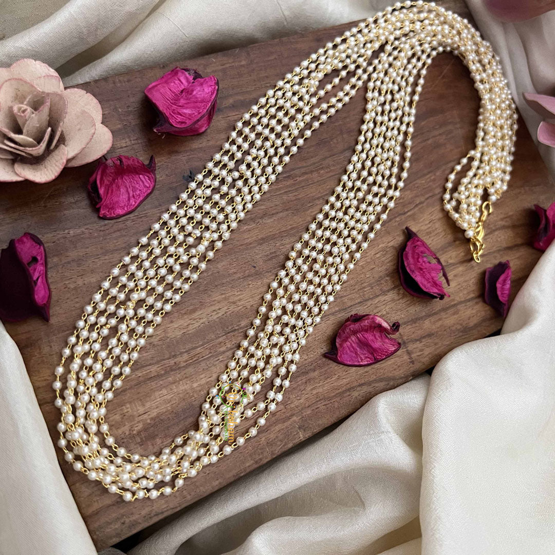 Vriksham Royalty Inspired 8 Layered Pearl Mala-G20099