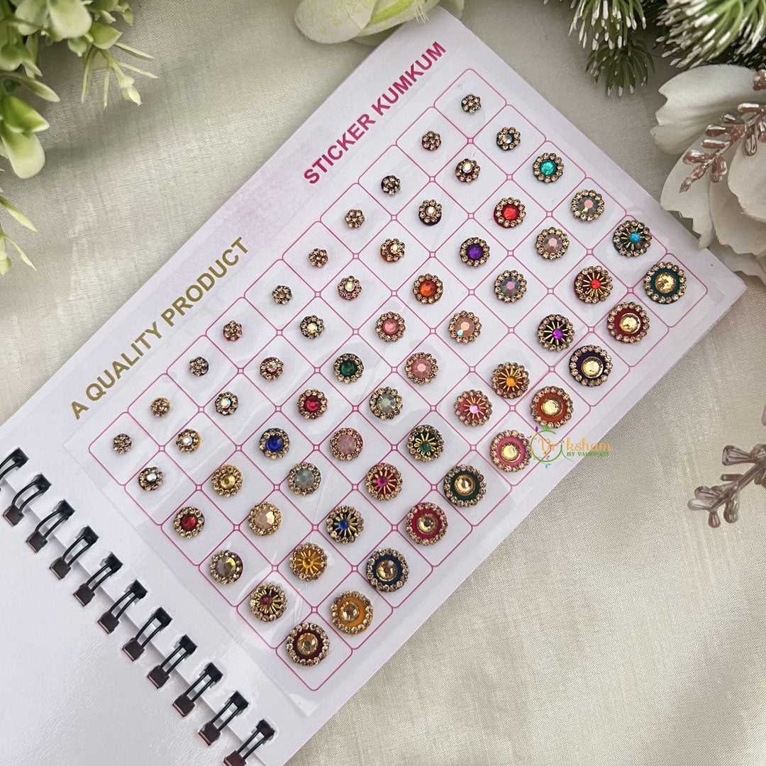 Vriksham LCT Stone Fancy Round Bindi Book(D NO 30B1)-BB234