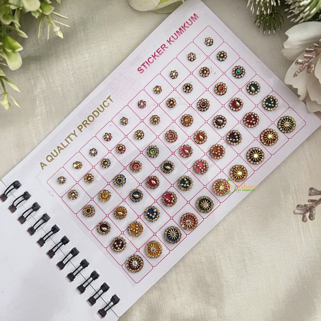 Vriksham LCT Stone Fancy Round Bindi Book(D NO 30B1)-BB234