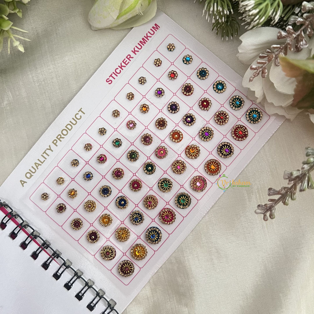 Vriksham LCT Stone Fancy Round Bindi Book(D NO 30B1)-BB234