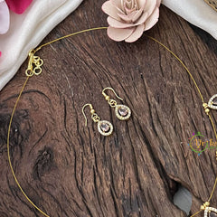 Vriksham Exquisite 5 Tear Drop Invisible Chain-Pastel Pink-G18388