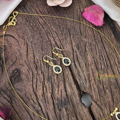 Vriksham Exquisite Tear Drop Invisible Chain-Black-G18368