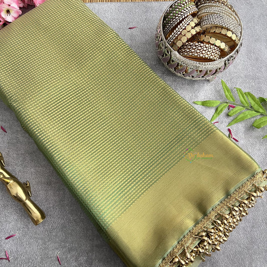 Vriksham Nayanthara Inspired Light Green Organza Saree-Handloom-VS4253