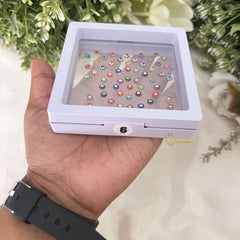 Vriksham Fancy Stone  Round Bridal Bindi Case Bindi Book-BB275