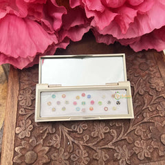 Vriksham Designer Ractangular Compact Bindi Mirror Kit-BB3575