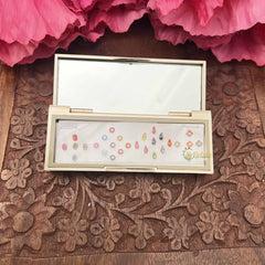 Vriksham Designer Ractangular Compact Bindi Mirror Kit-BB3574