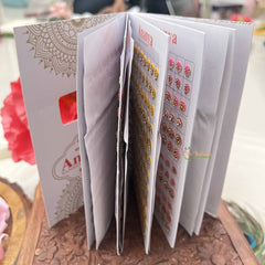 Vriksham Ananya Kunkum Sparkle Spiral Bindi Book-Fancy White-BB3558