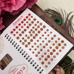 Vriksham Ananya Kunkum Sparkle Spiral Bindi Book-Fancy White-BB3558