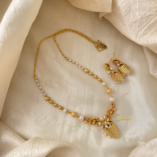 Premium Gold Alike Pendant Chain Neckpiece -G12114