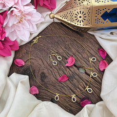 Vriksham Exquisite 5 Tear Drop Invisible Chain-Purple-G18382