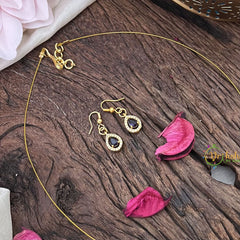 Vriksham Exquisite Tear Drop Invisible Chain-Purple-G18380