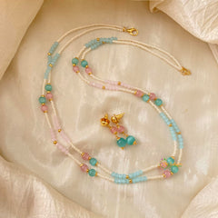 Trendy 2 Layered Pastel Colour Neckpiece-G12128