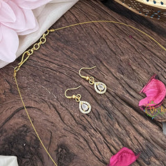 Vriksham Exquisite Tear Drop Invisible Chain-White-G18395