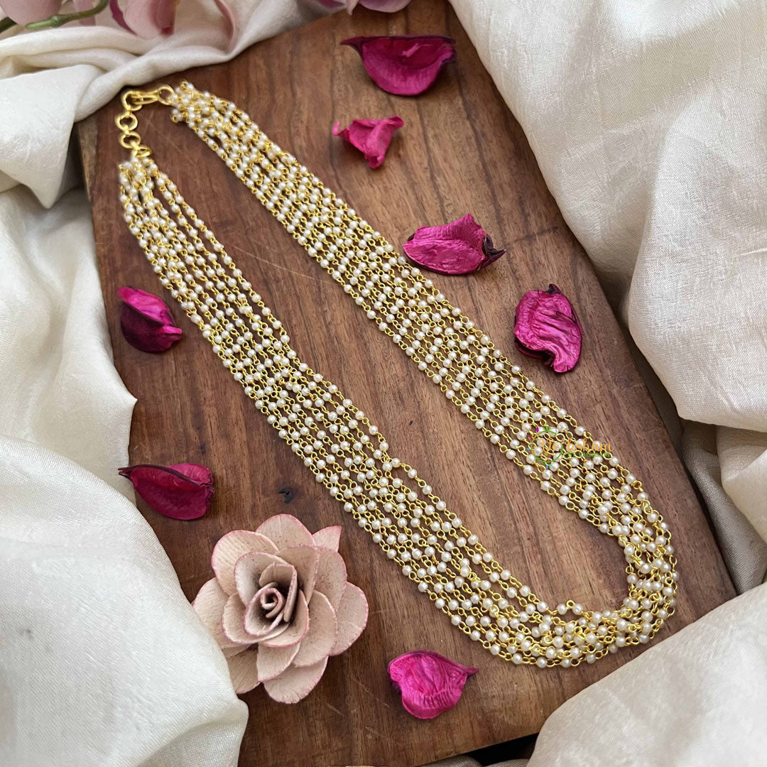 Vriksham Traditional 8 Layred Pearl Beaded Mala-G20113