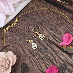 Vriksham Exquisite 3 Tear Drop Invisible Chain-White-G18396