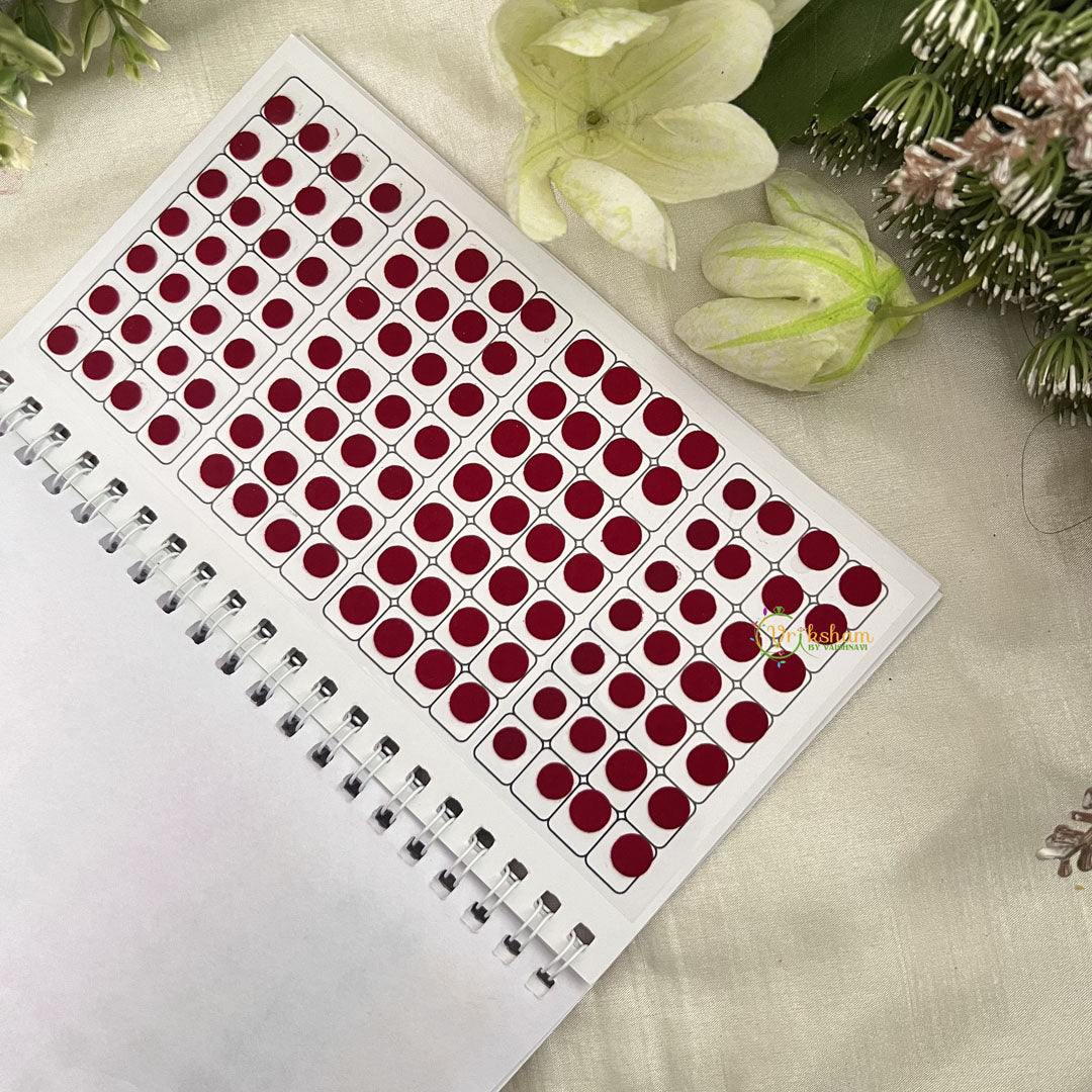 Vriksham Round Shaded Plain Sticker Vidhi Bindi Book-BB272