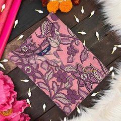 Vriksham Dusty Rose Heritage With Traditional Floral Vines Kalamkari Kurti-VS5074