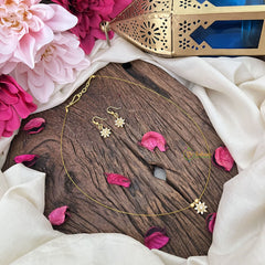 Vriksham Floral AD Stone Single Pendant Invisible Chain-G18420
