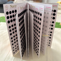 Plain Black Sticker Bindi Book-Navya Suhag-BB139