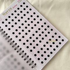 Plain Black Sticker Bindi Book-Navya Suhag-BB139