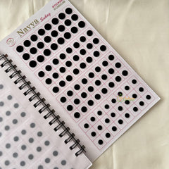 Plain Black Sticker Bindi Book-Navya Suhag-BB139