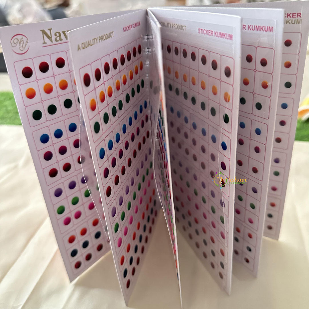 Round Shaped Shiny Color Sticker Bindi Book-Navya Suhag-BB135