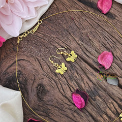 Vriksham Gold Look Alike Butterfly Pendant Invisible Chain-G18413